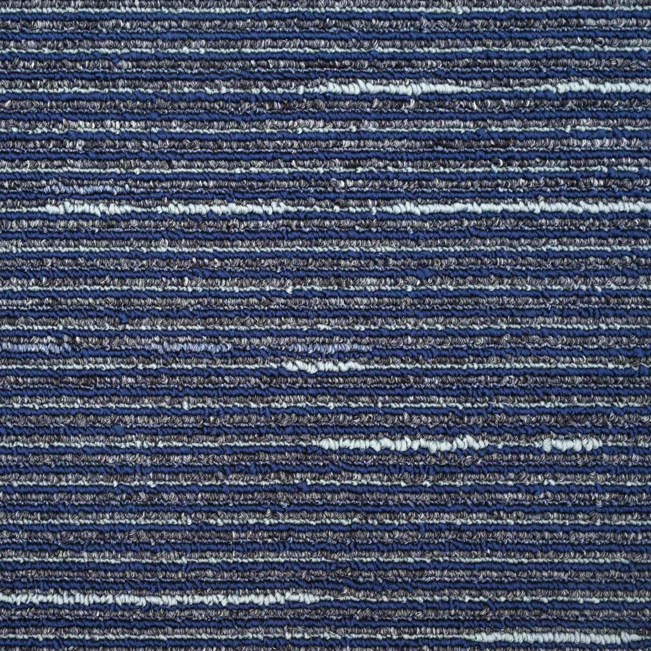 Teppichfliese Hellgrau mit Streifen 50 x 50 cm 4 pcs