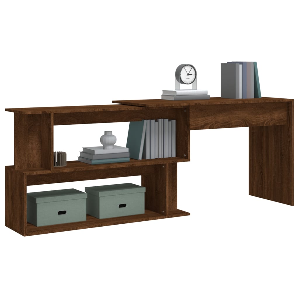 Eckschreibtisch Weiß 200x50x76 cm Holzwerkstoff