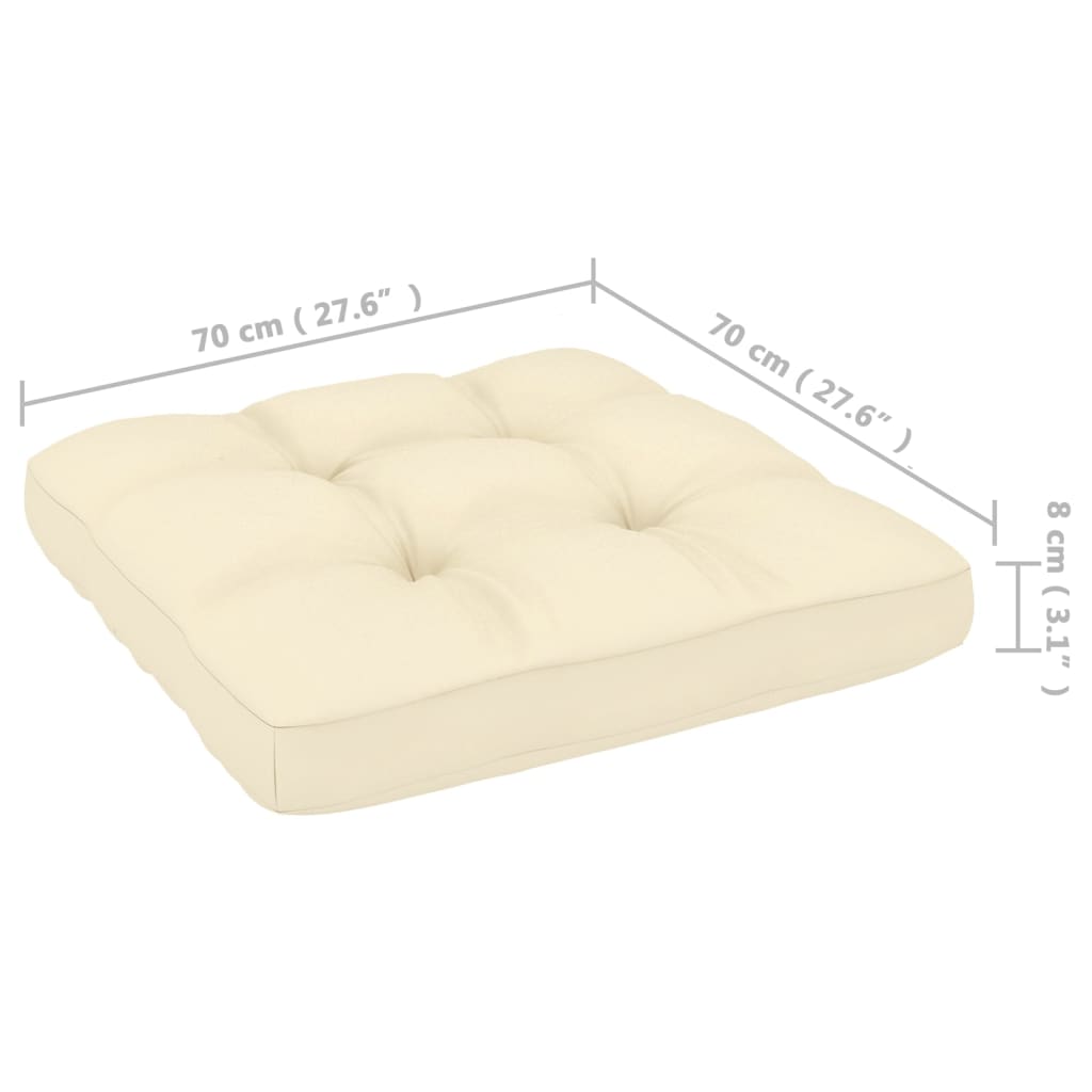 10-tlg. Garten-Lounge-Set mit Kissen Massivholz Kiefer