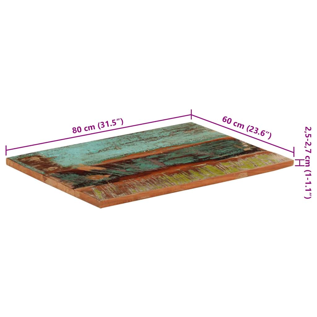 Tischplatte Massivholz Akazie 15-16 mm 60x80 cm