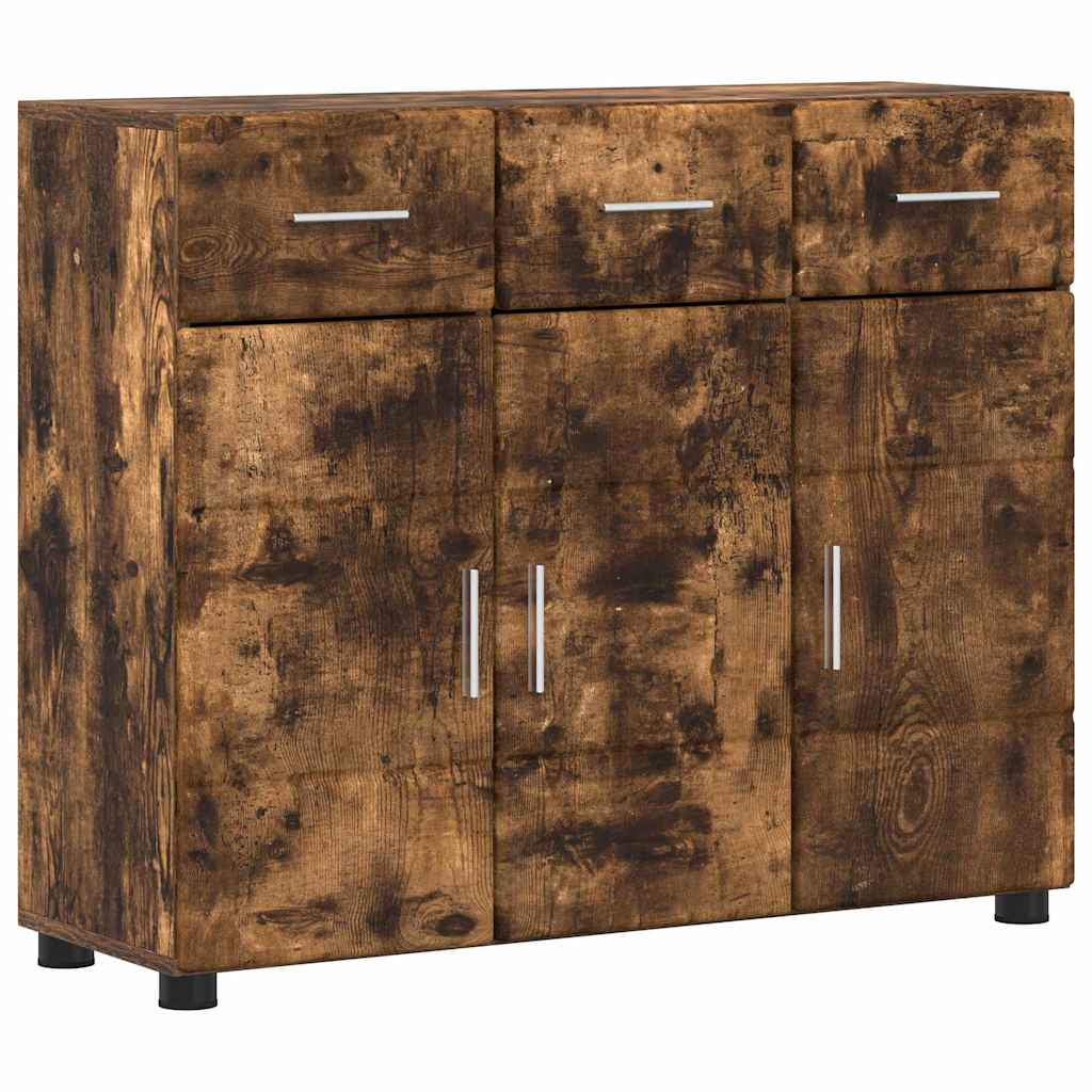 Highboard mit Regal FLORIN Weiß 60 x 35 x 182 cm Holzwerkstoff