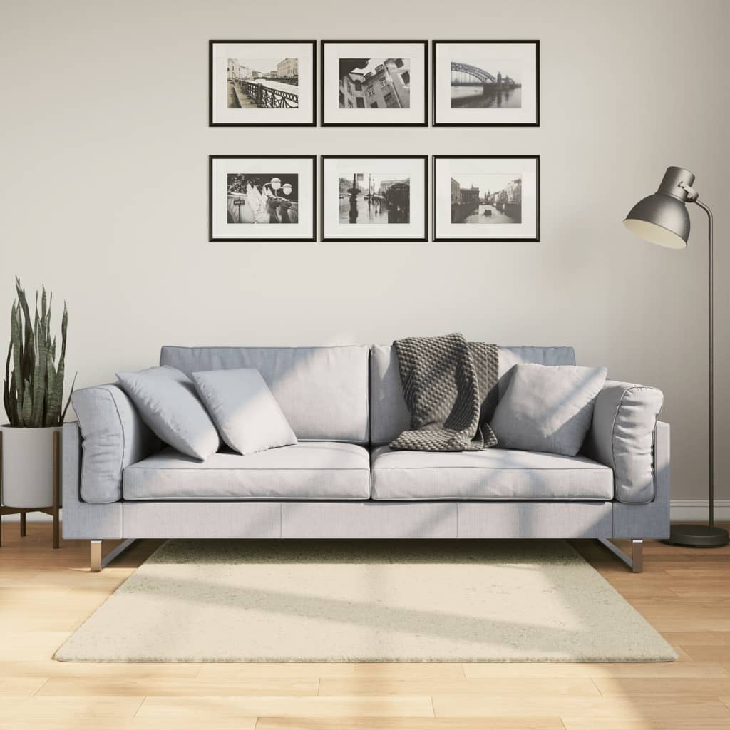 Teppich HUARTE Kurzflor Weich und Waschbar Anthrazit 60x110 cm