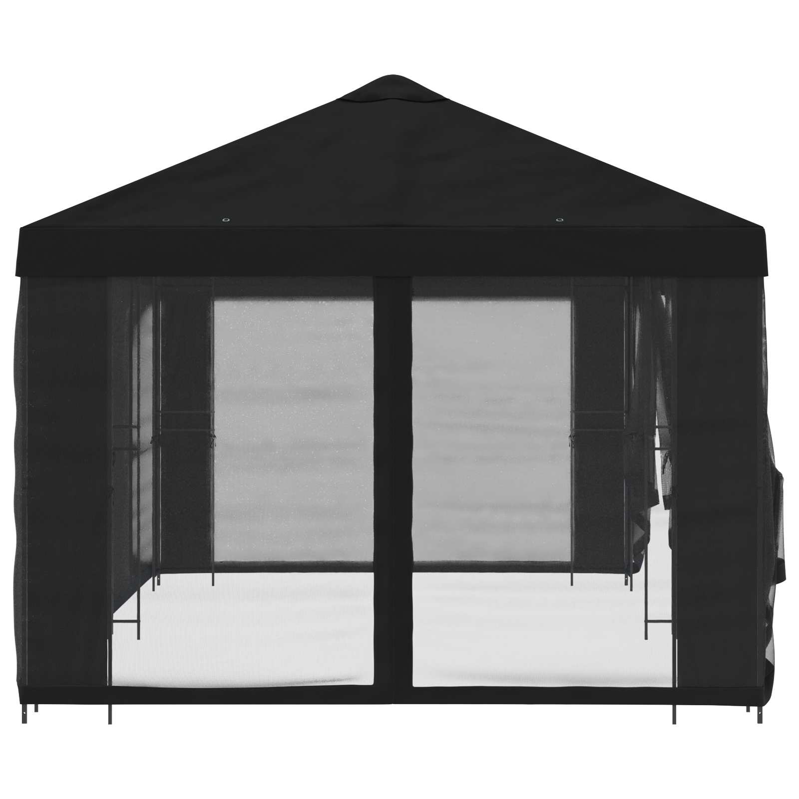 Pavillon mit Seitenwänden 6 x 3 m Beige Polyester und Stahl 190
