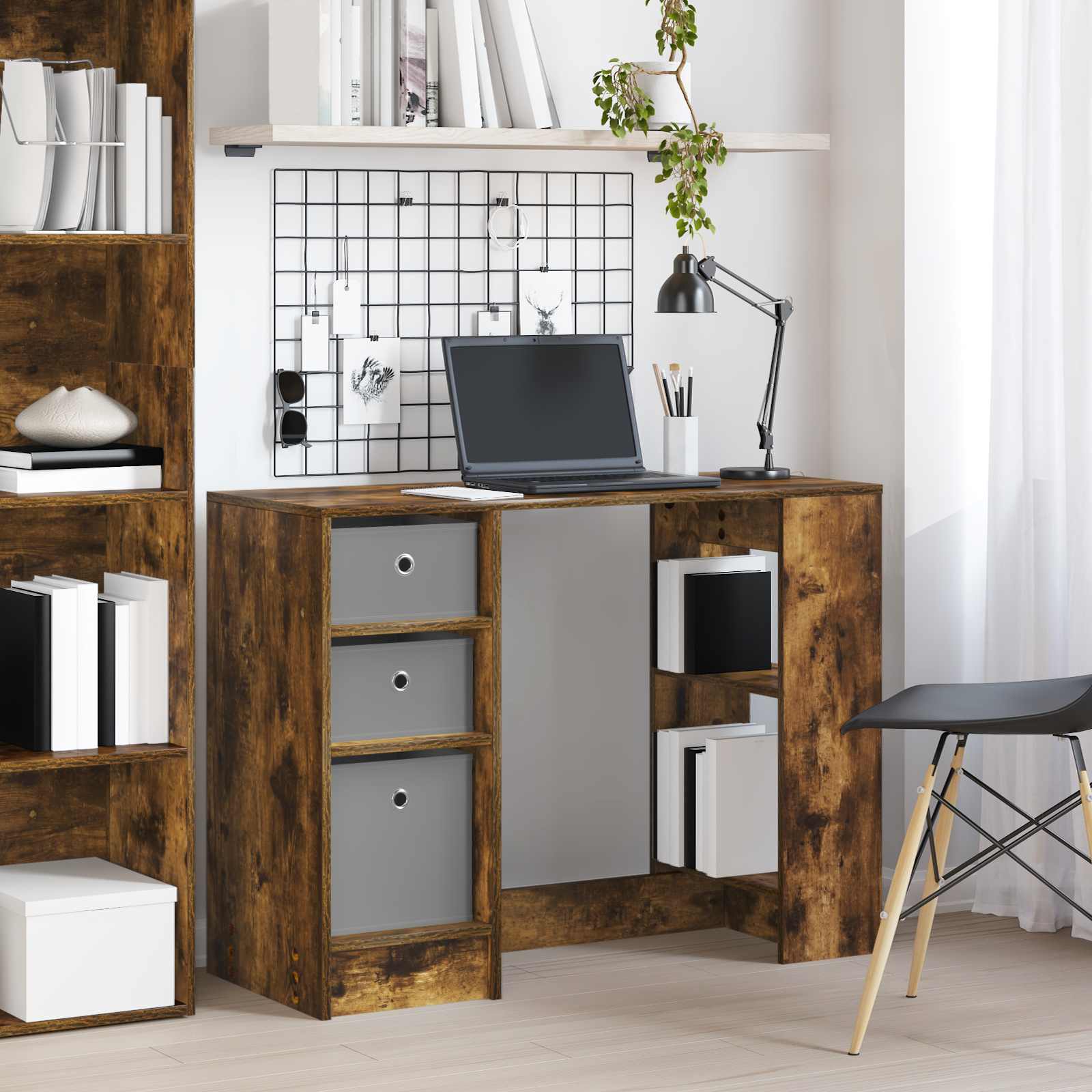 Schreibtisch mit Schubladen Weiß 100 x 40 x 75 cm Holzwerkstoff
