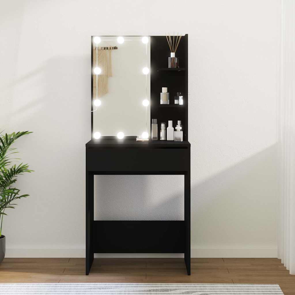 Schminktisch mit LED Weiß 60x40x140 cm