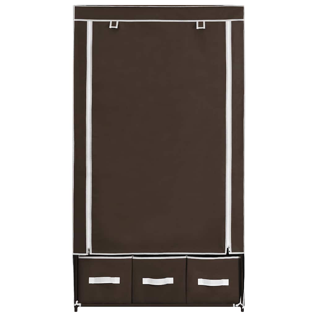 Kleiderschrank Schwarz 87 x 49 x 159 cm Stoff