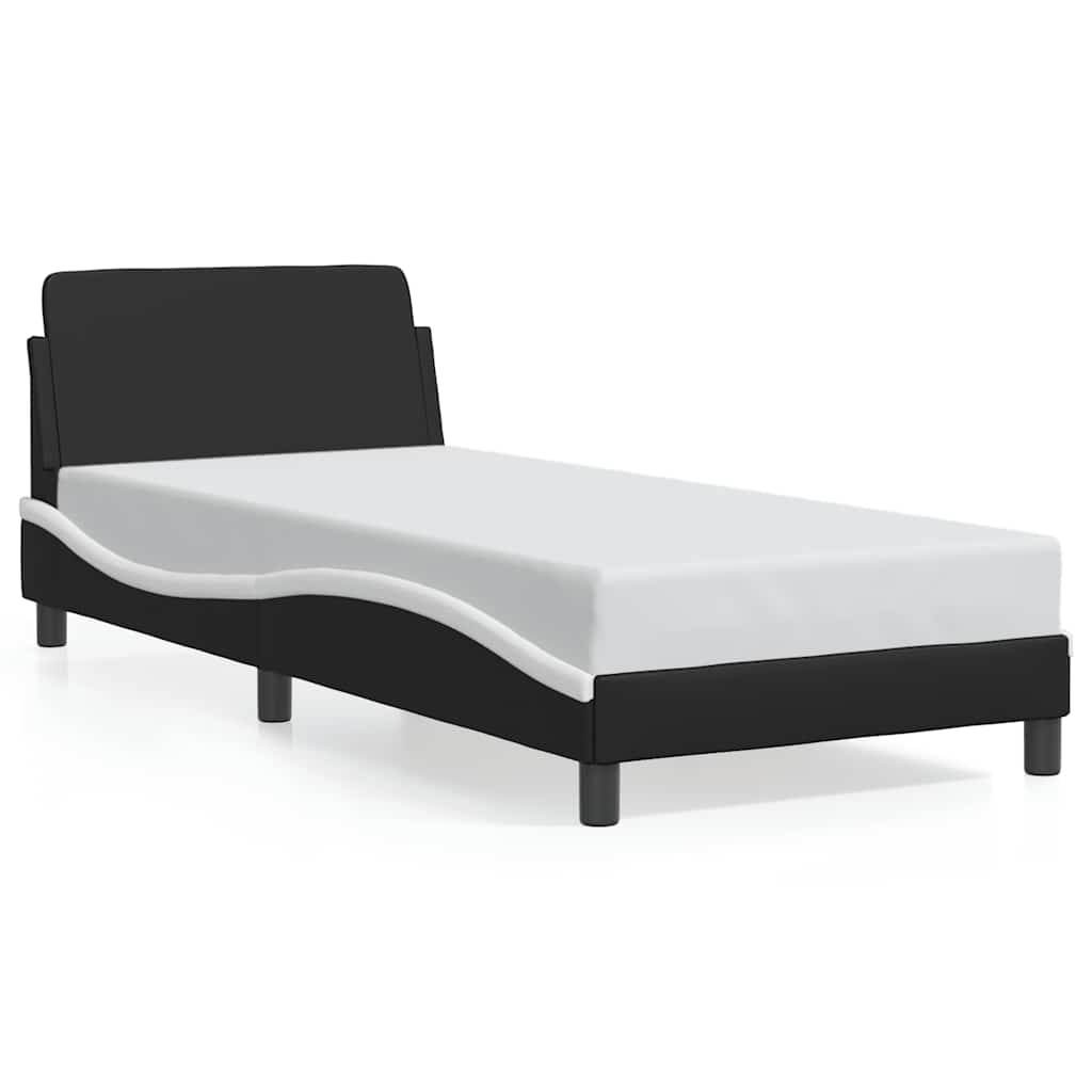 Bettgestell "Dover" Schwarz 80x200 cm Kunstleder