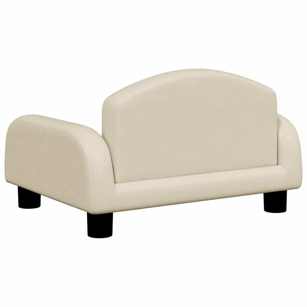 Kindersofa Schwarz 70x45x30 cm Kunstleder