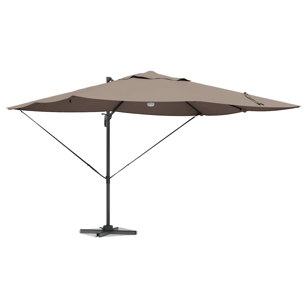 Sonnenschirm Sand 351 x 250 x 253 cm Polyester und Aluminium