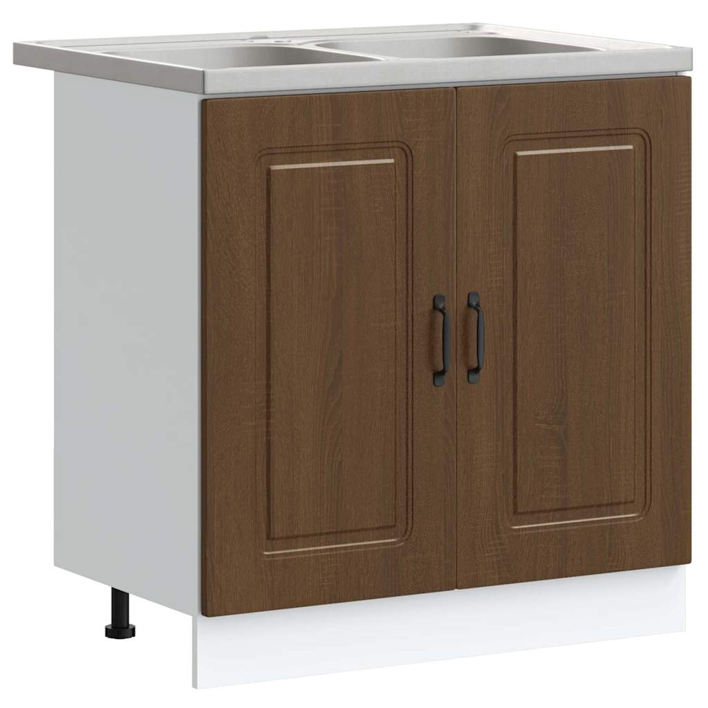 Küchenschrank Kalmar Weiß 80 x 46 x 81.5 cm Holzwerkstoff