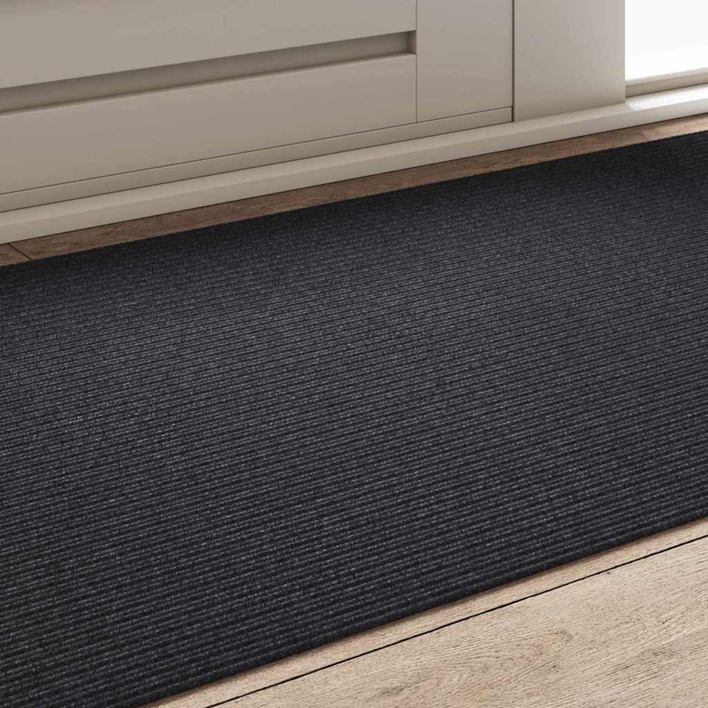 Teppichläufer Grau 80 x 150 cm Stoff