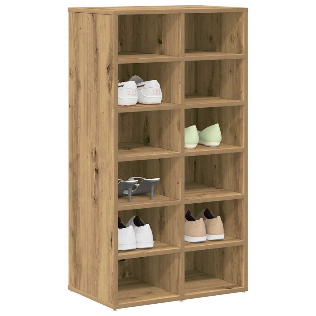 Schuhregal Weiß 54x34x100,5 cm Holzwerkstoff