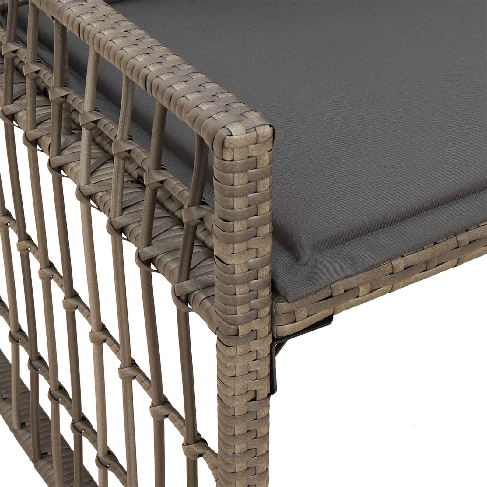 Bank Outdoor Uni Schwarz und Dunkelgrau 116 x 55 x 82 cm