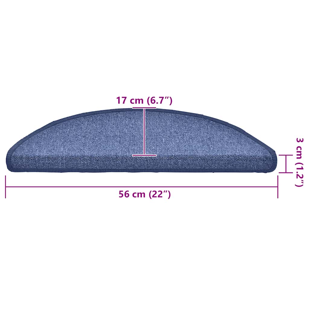 Stufenmatten 15 Stk. 56x17x3 cm Anthrazit Halbrund