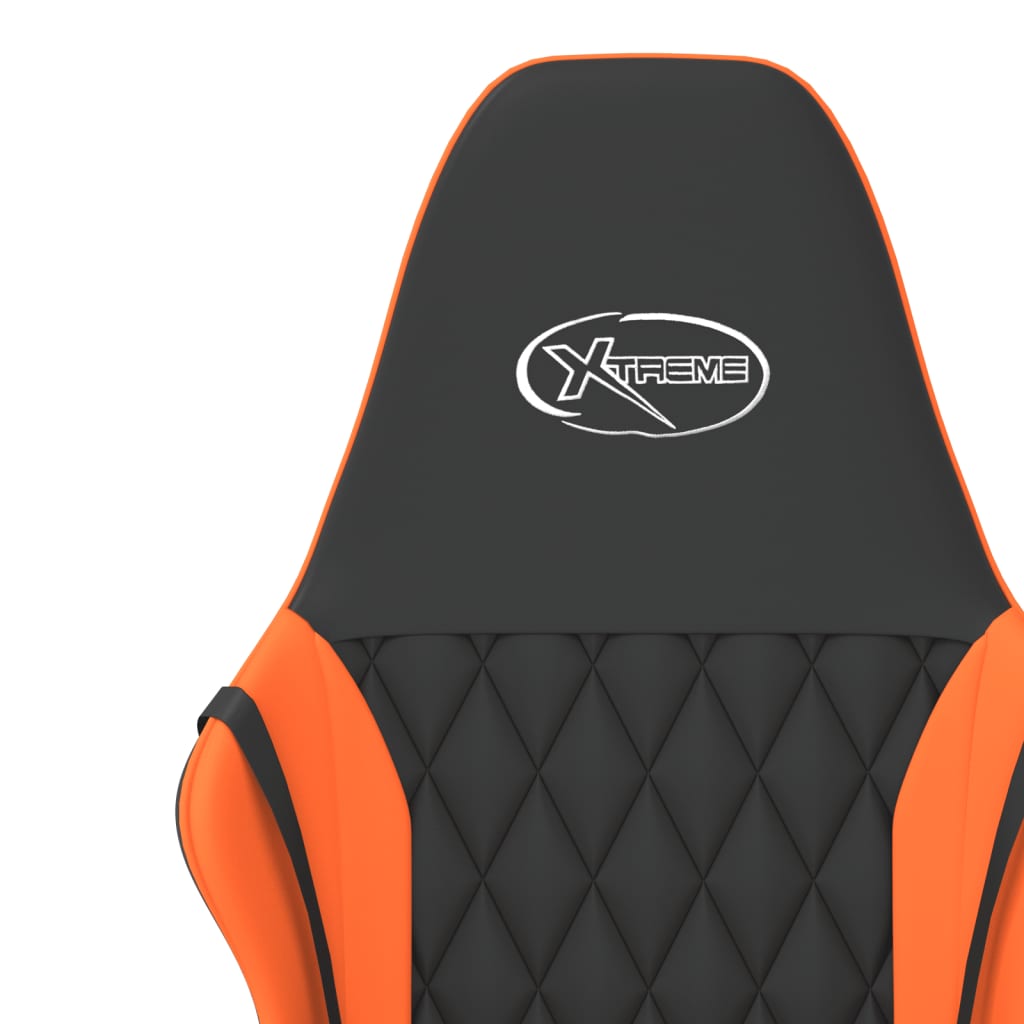 Gaming-Stuhl mit Massagefunktion Schwarz und Blau Kunstleder