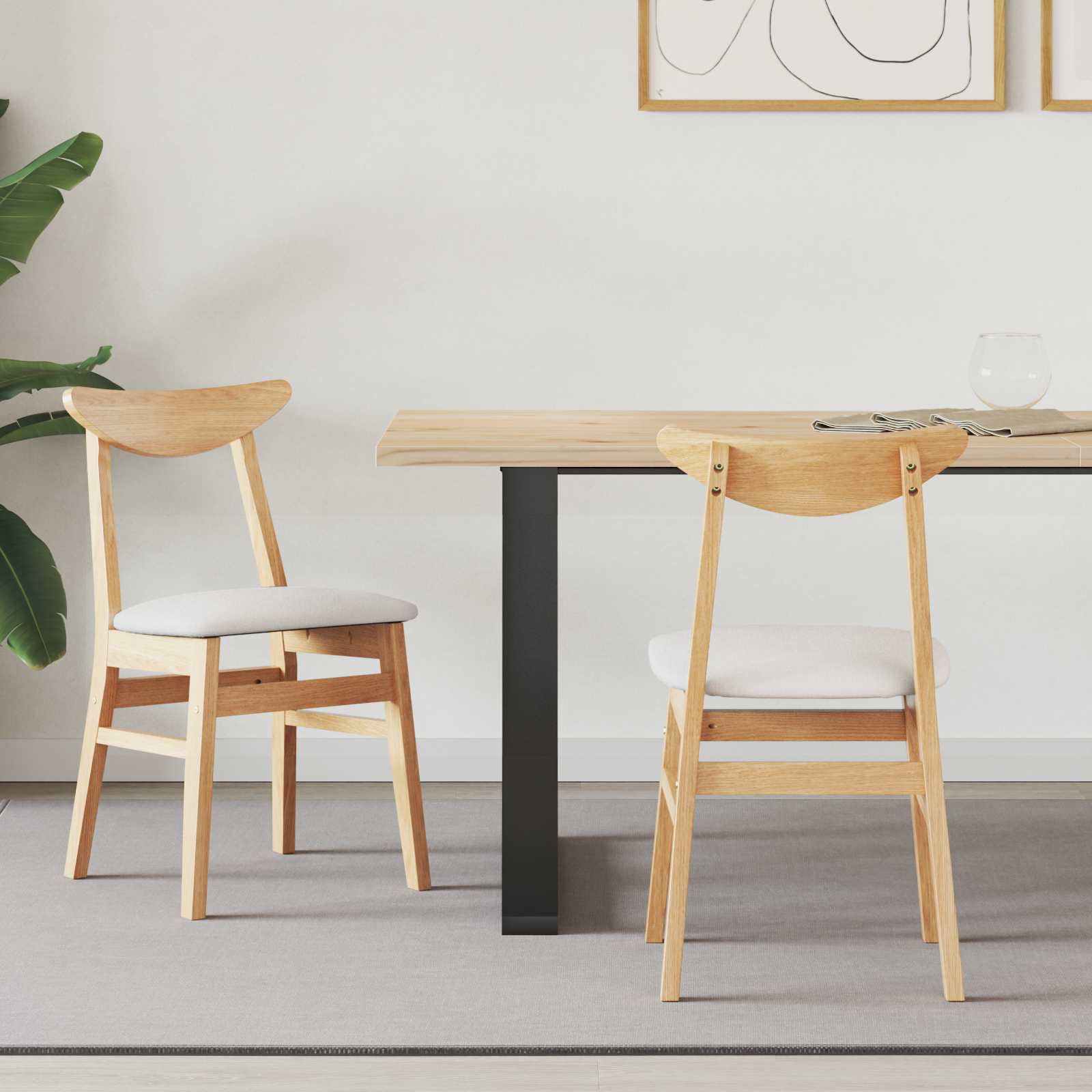 Esszimmerstühle 2 pcs Hellbraun 42 x 47.5 x 81 cm