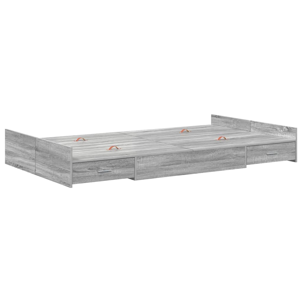 Aufbewahrungsbettgestell Weiß 200 x 200 cm Holzwerkstoff