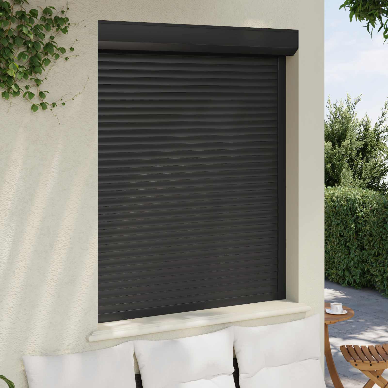 Rollladen Weiß 70 x 100 cm Aluminium und Polyurethan