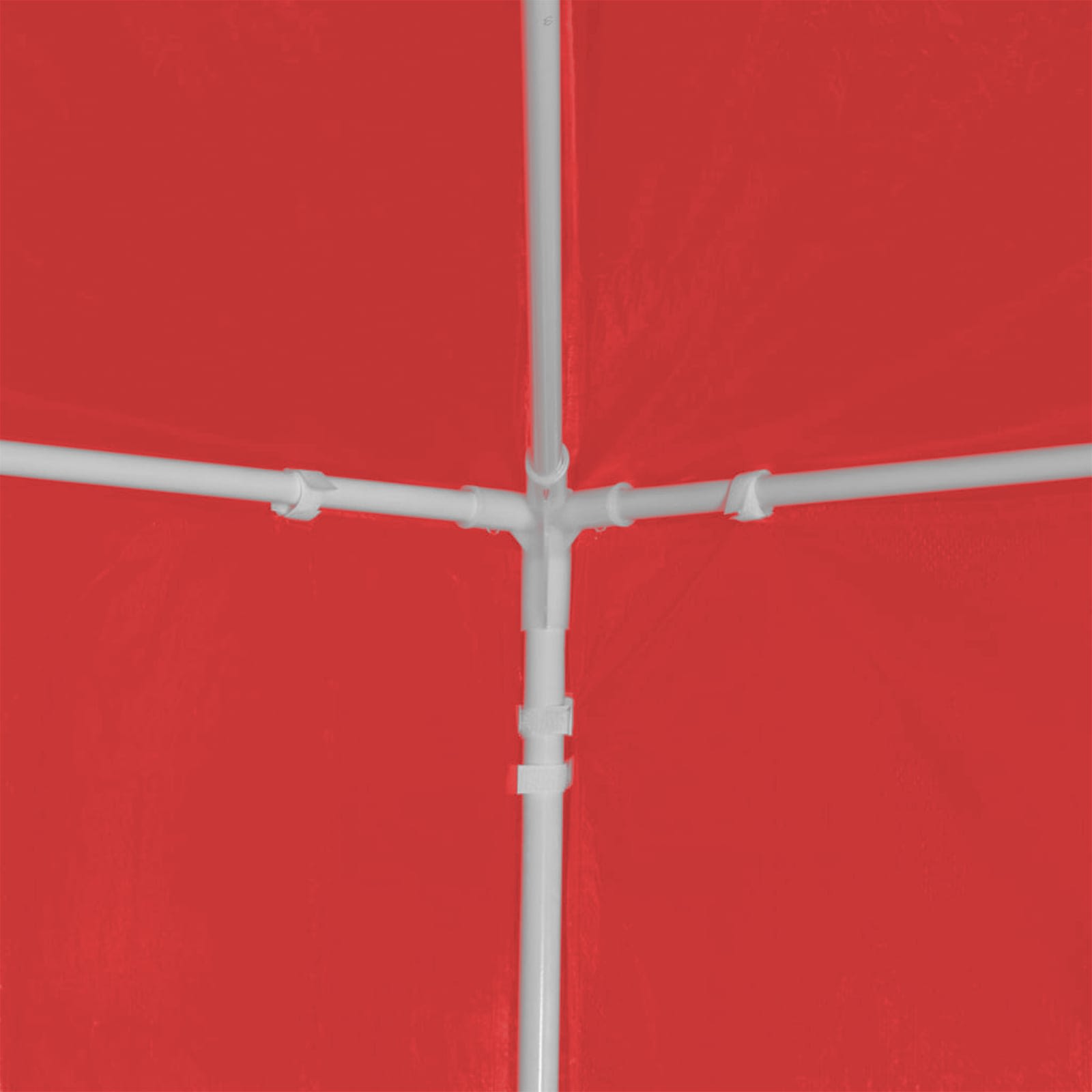Party-Zelt 400 x 300 x 255 cm Rot PE und Stahl