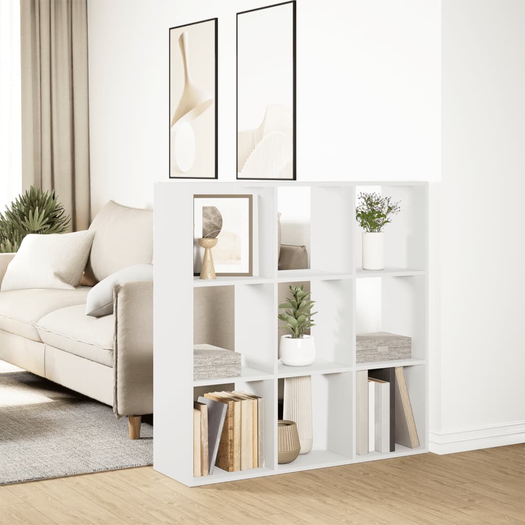 Bücherregal Weiß 137,5x29x137,5 cm Holzwerkstoff