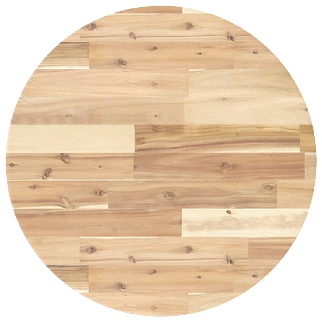 Tischplatte Rund Ø40x2 cm Massivholz Akazie