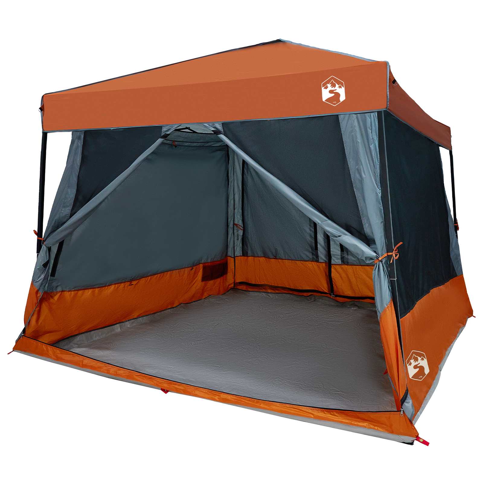 Camping-Zelt-Set mit Dach 2 pcs Blau Taffeta und Stoff