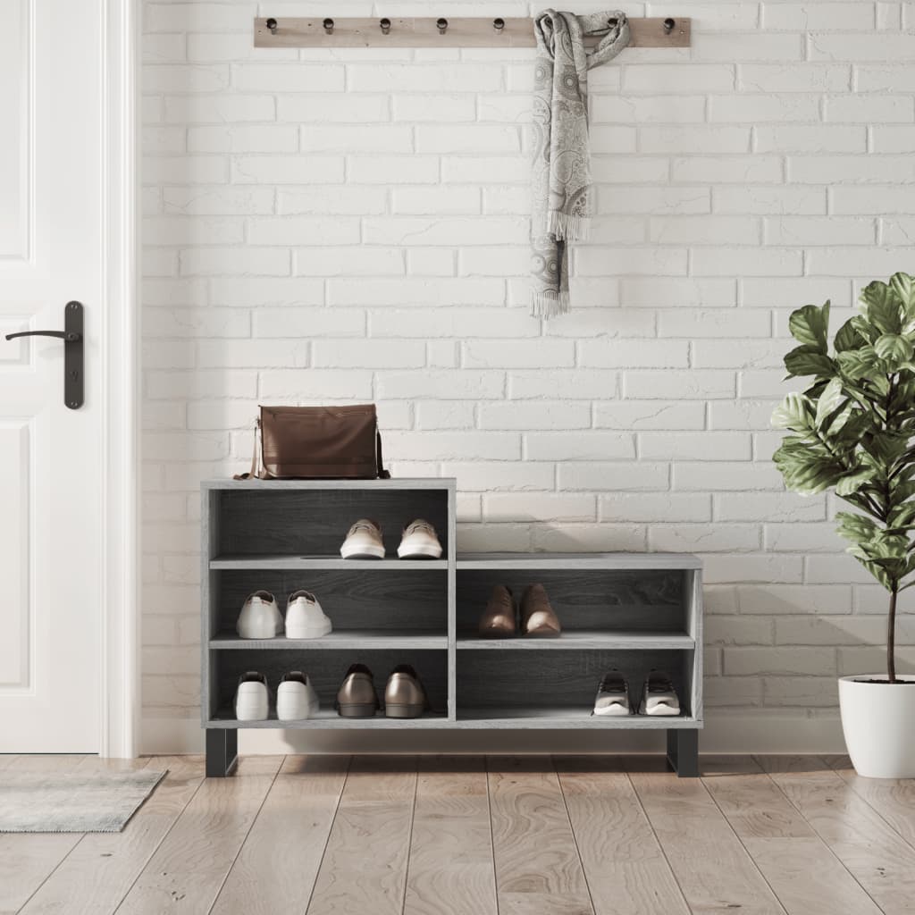 Schuhregal Weiß 102x36x60 cm Holzwerkstoff