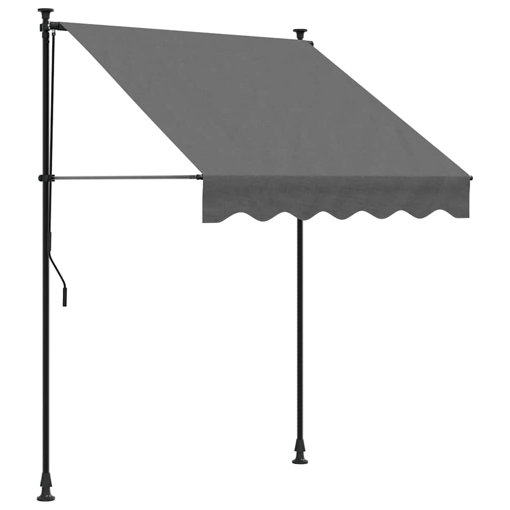 Einziehbare Markise Handbetrieben 150 cm Anthrazit