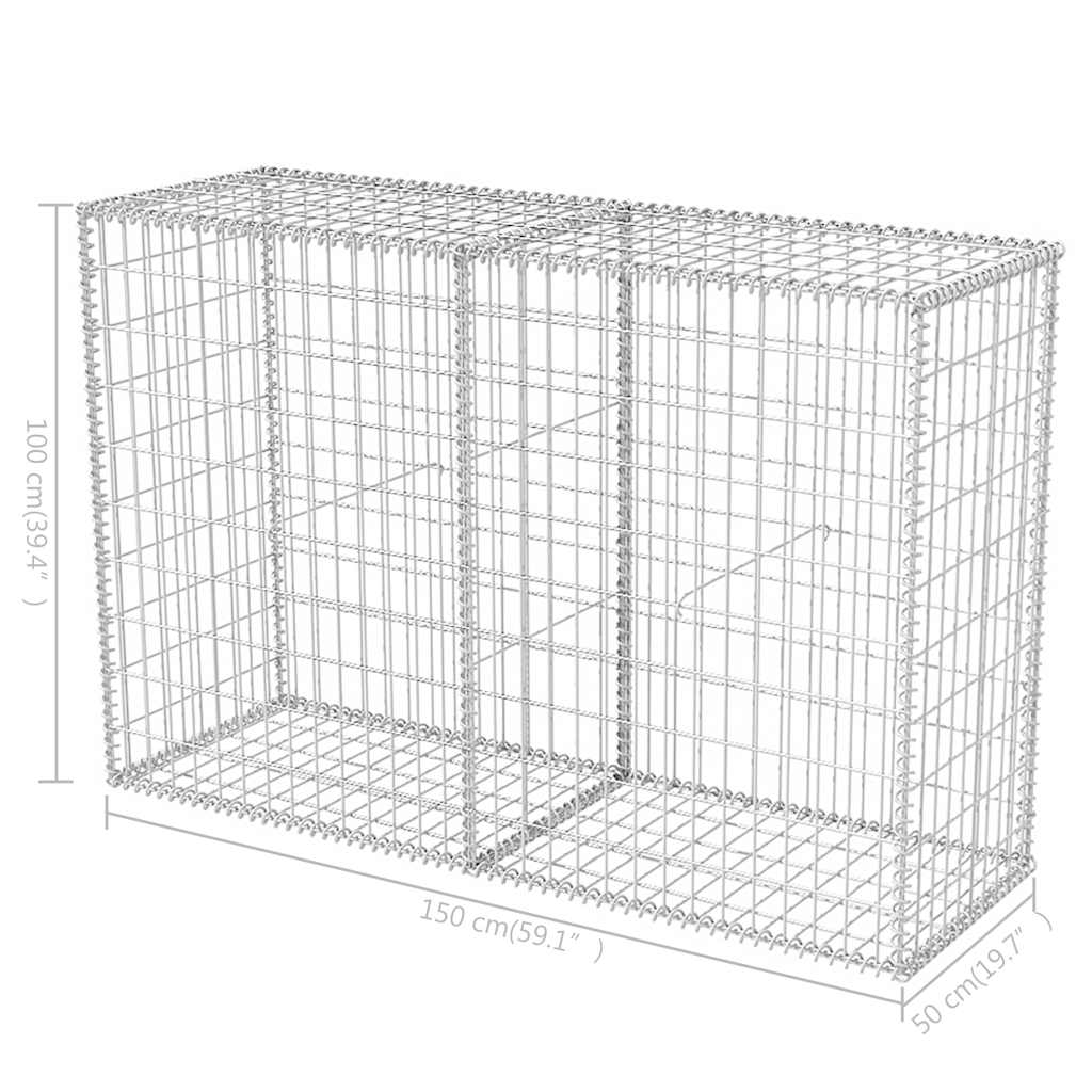 Gabionenkorb Stahl 200×30×100 cm