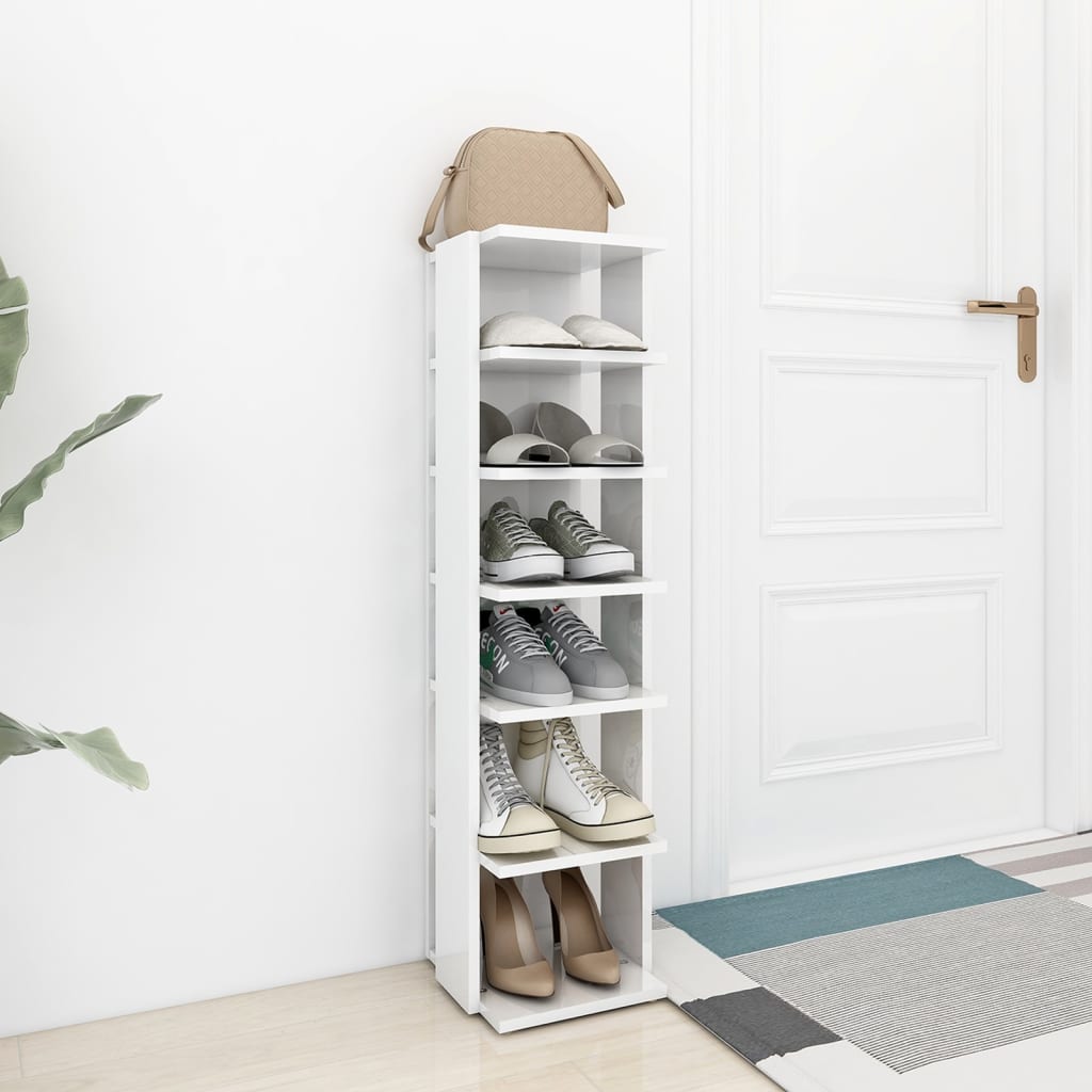 Schuhschrank Weiß 27,5x27x102 cm Holzwerkstoff