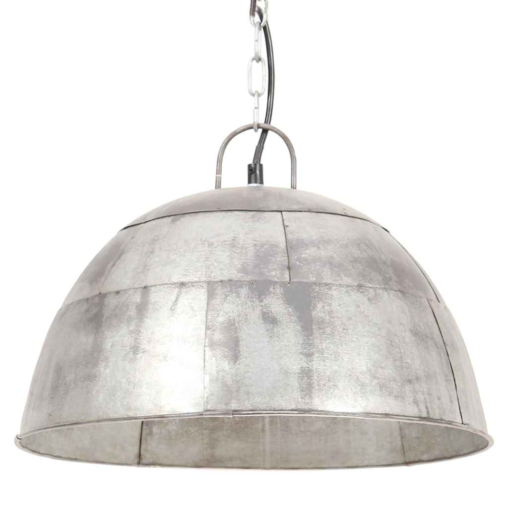 Hängelampe Vintage Industriestil 25 W Silbern Rund 31 cm E27