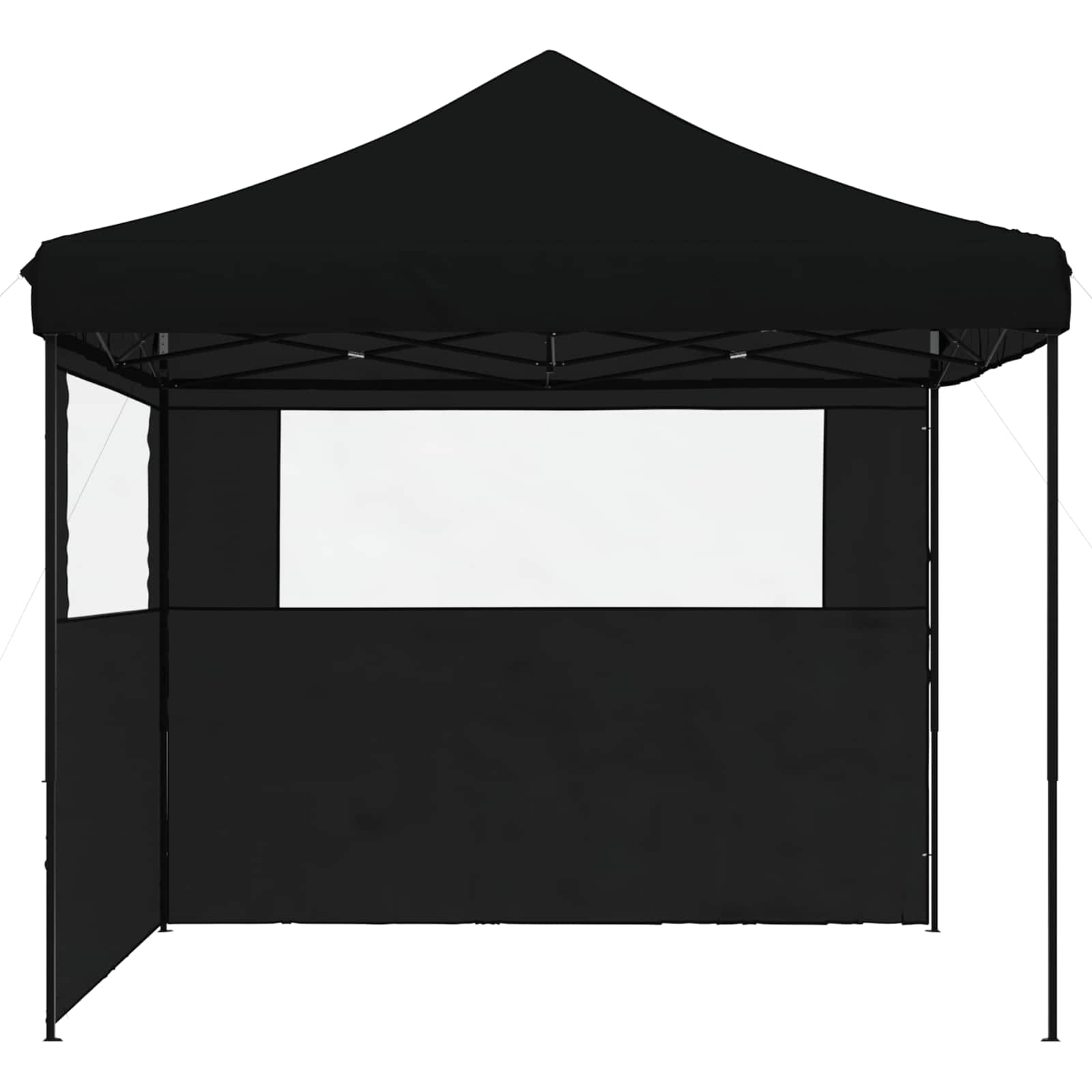 Partyzelt Faltbar Pop-Up Schwarz 292x292x315 cm