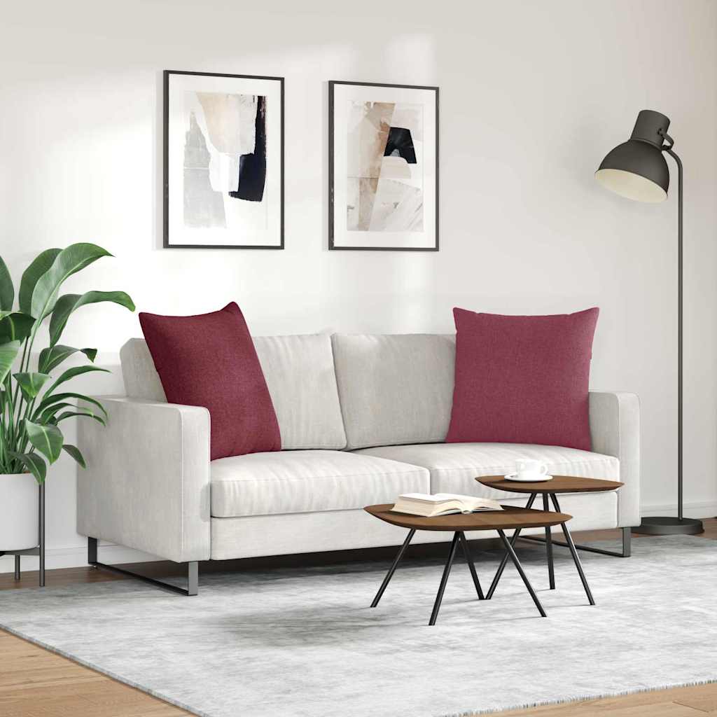 Sofakissen 2 pcs Hellgrau 50 x 30 cm Stoff