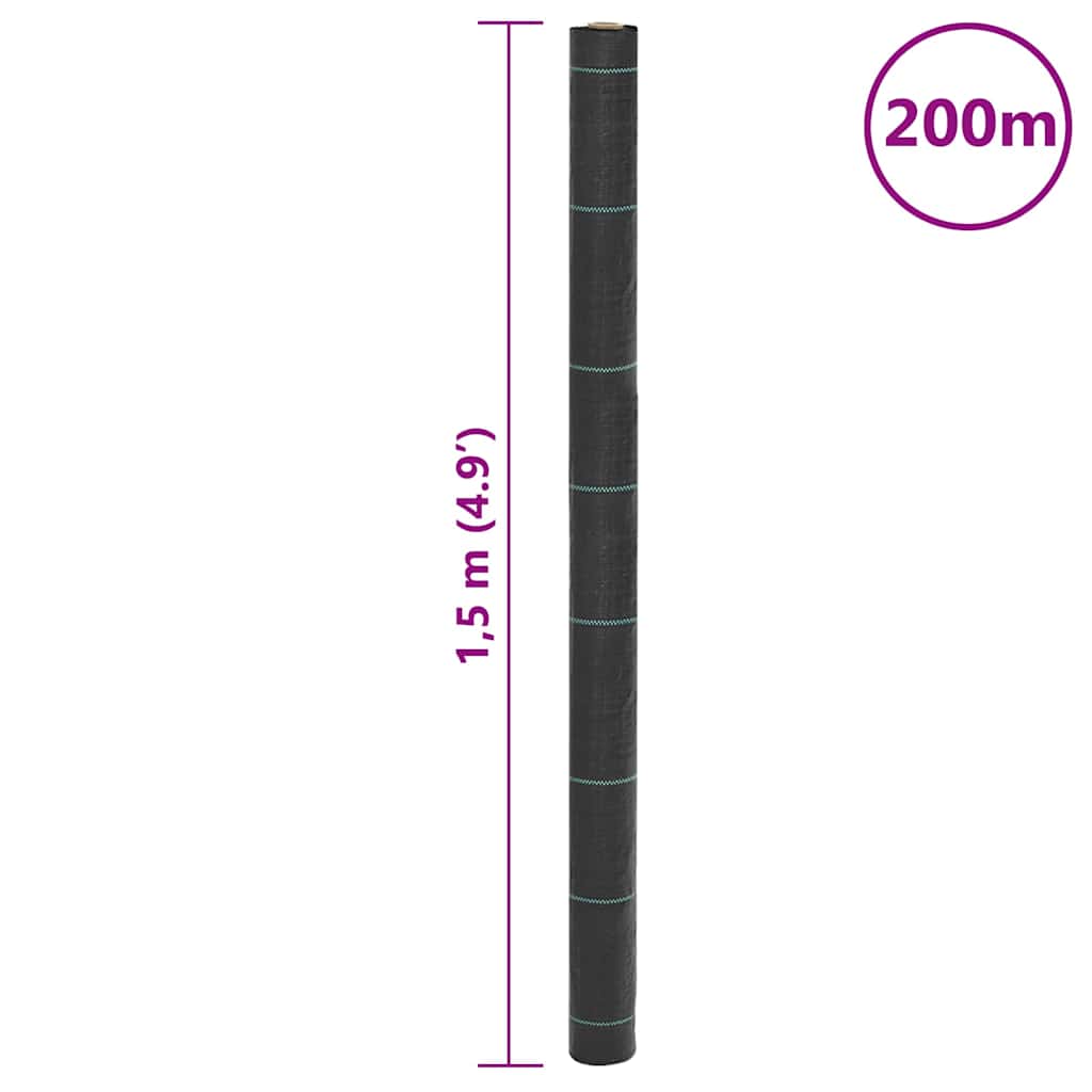 Unkrautvlies Schwarz 4x10 m PP