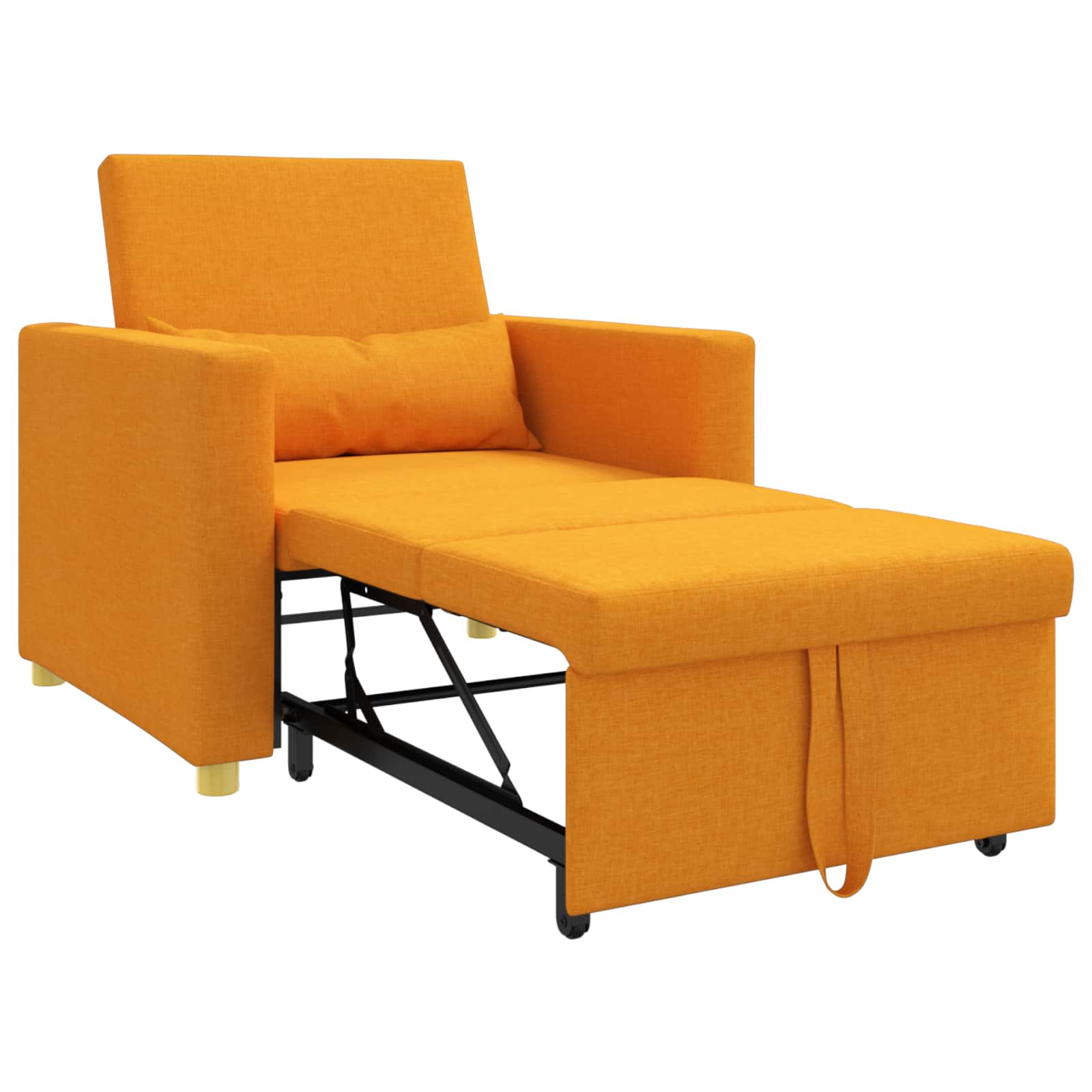 Ausziehbare Schlafcouch Einzel Hellgrau 90 x 165 x 87 cm Stoff
