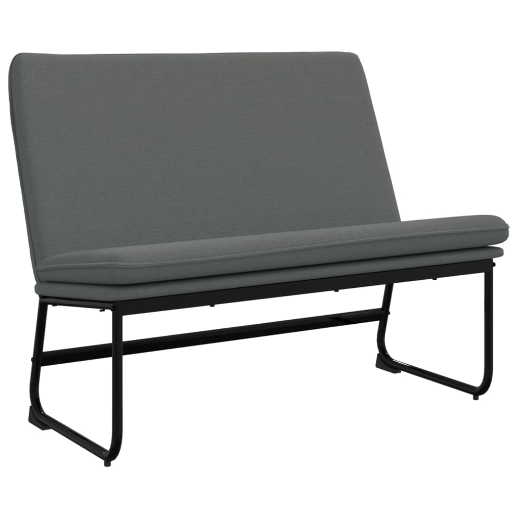 Sitzbank Hellgrau 100x75x76 cm Stoff