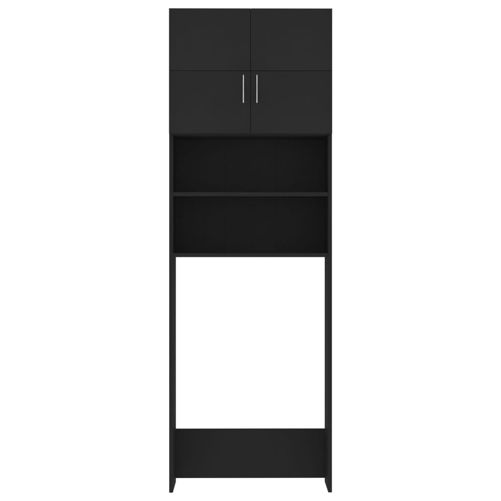 Waschmaschinenschrank Weiß 64x25,5x190 cm Holzwerkstoff