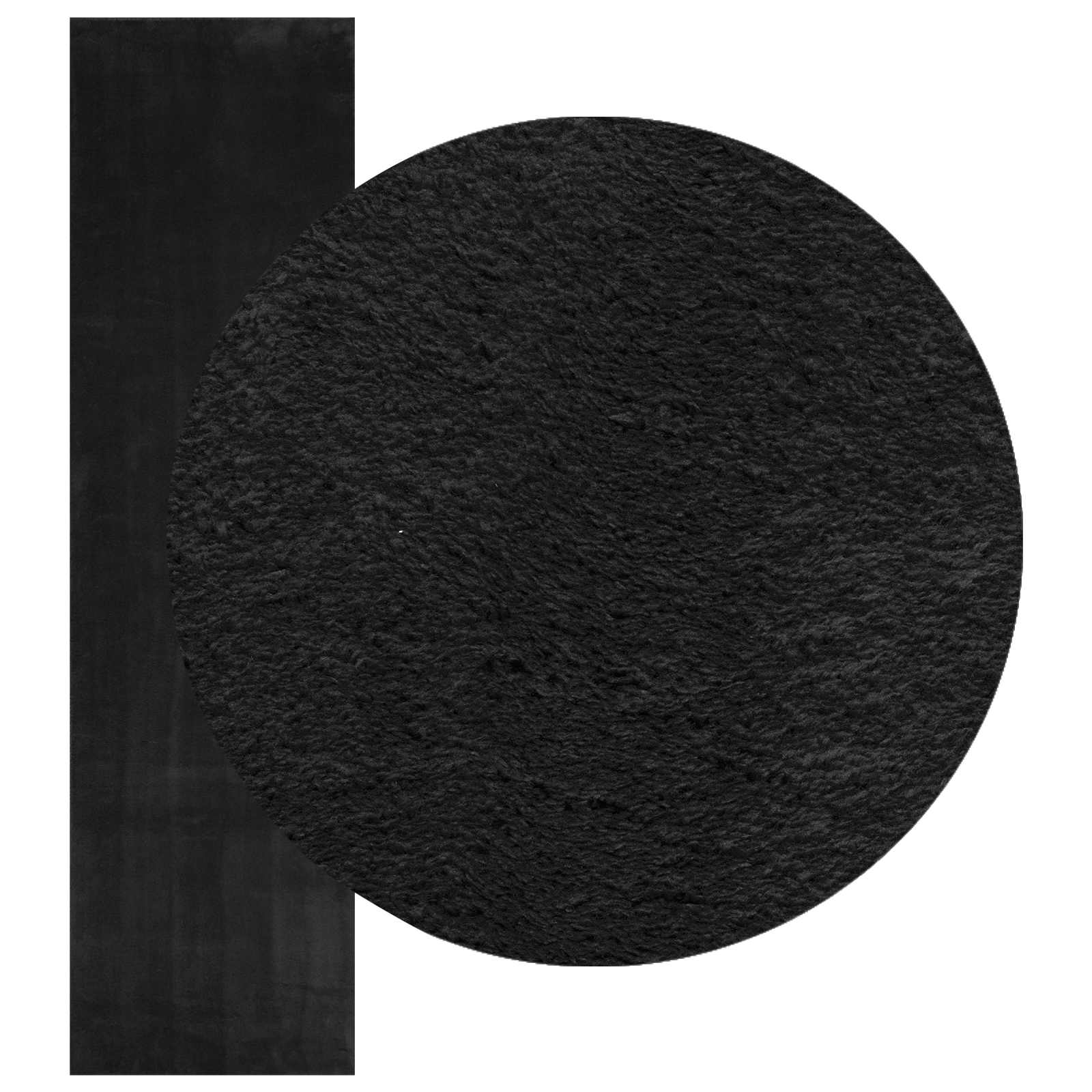 Teppich HUARTE Kurzflor Weich und Waschbar Anthrazit 60x110 cm