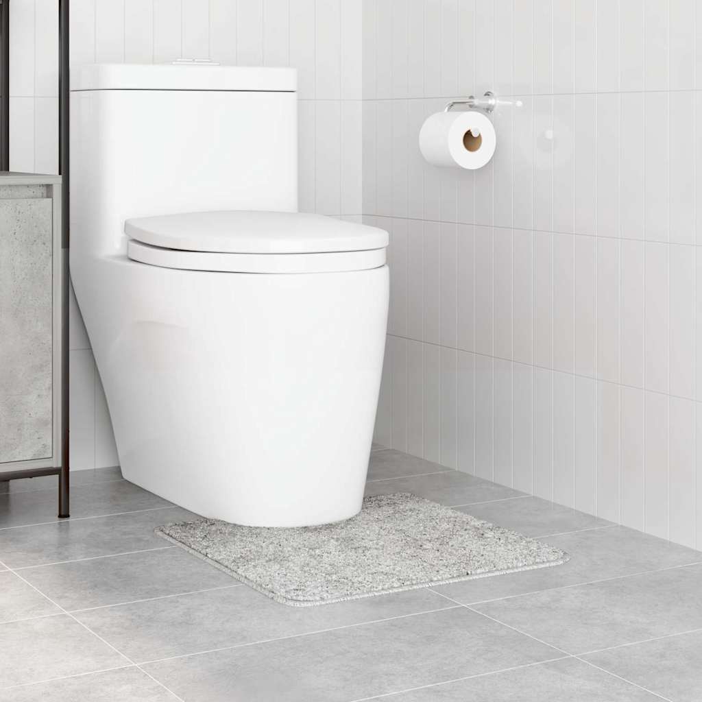 Rutschfeste Badematte mit Toilettenausschnitt Dunkelgrau