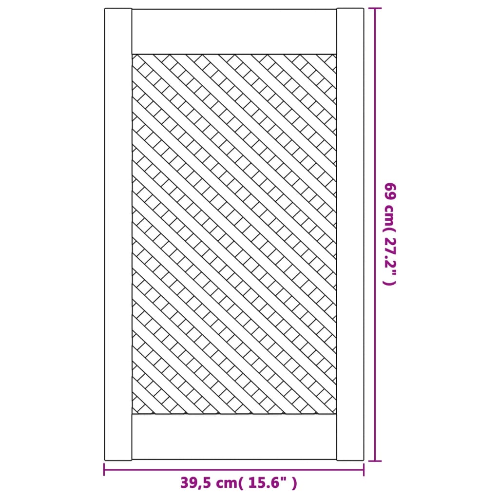 Schranktüren 2 Stk. Gitter-Design 39,5x39,5cm Massivholz Kiefer