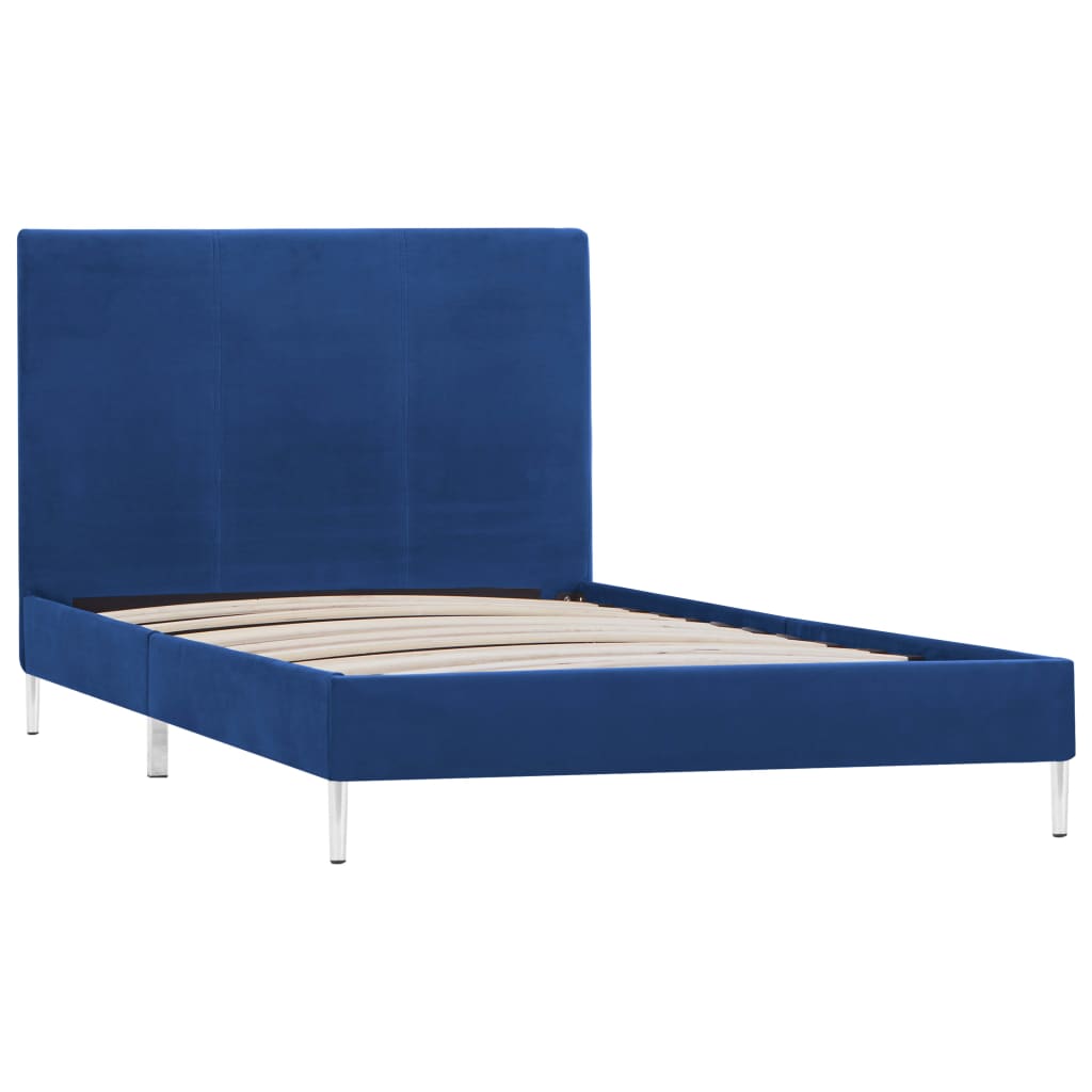 Bettgestell Blau Stoff 160 x 200 cm