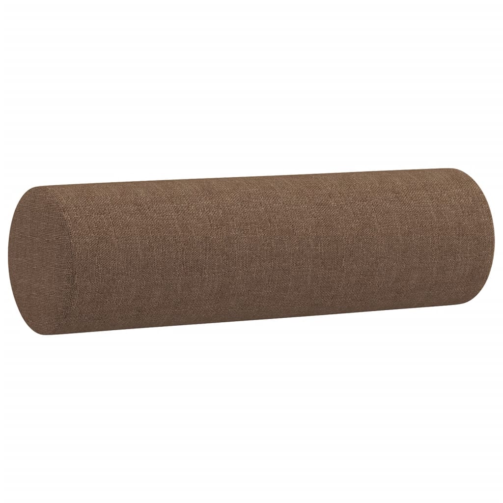 3-tlg. Sofagarnitur mit Kissen Creme Stoff