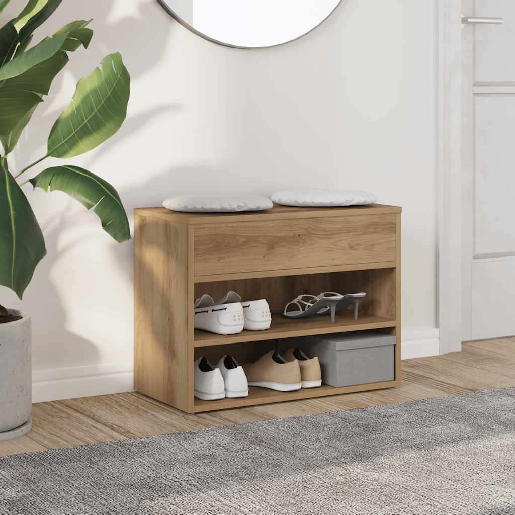 Schuhbank Weiß 60x30x45 cm Holzwerkstoff