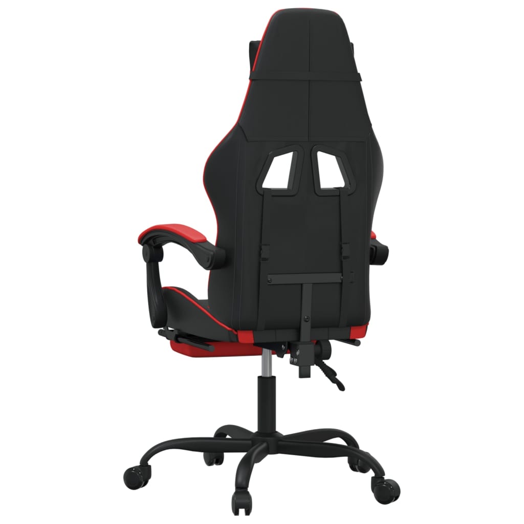 Gaming-Stuhl Drehbar Schwarz und Rot Kunstleder