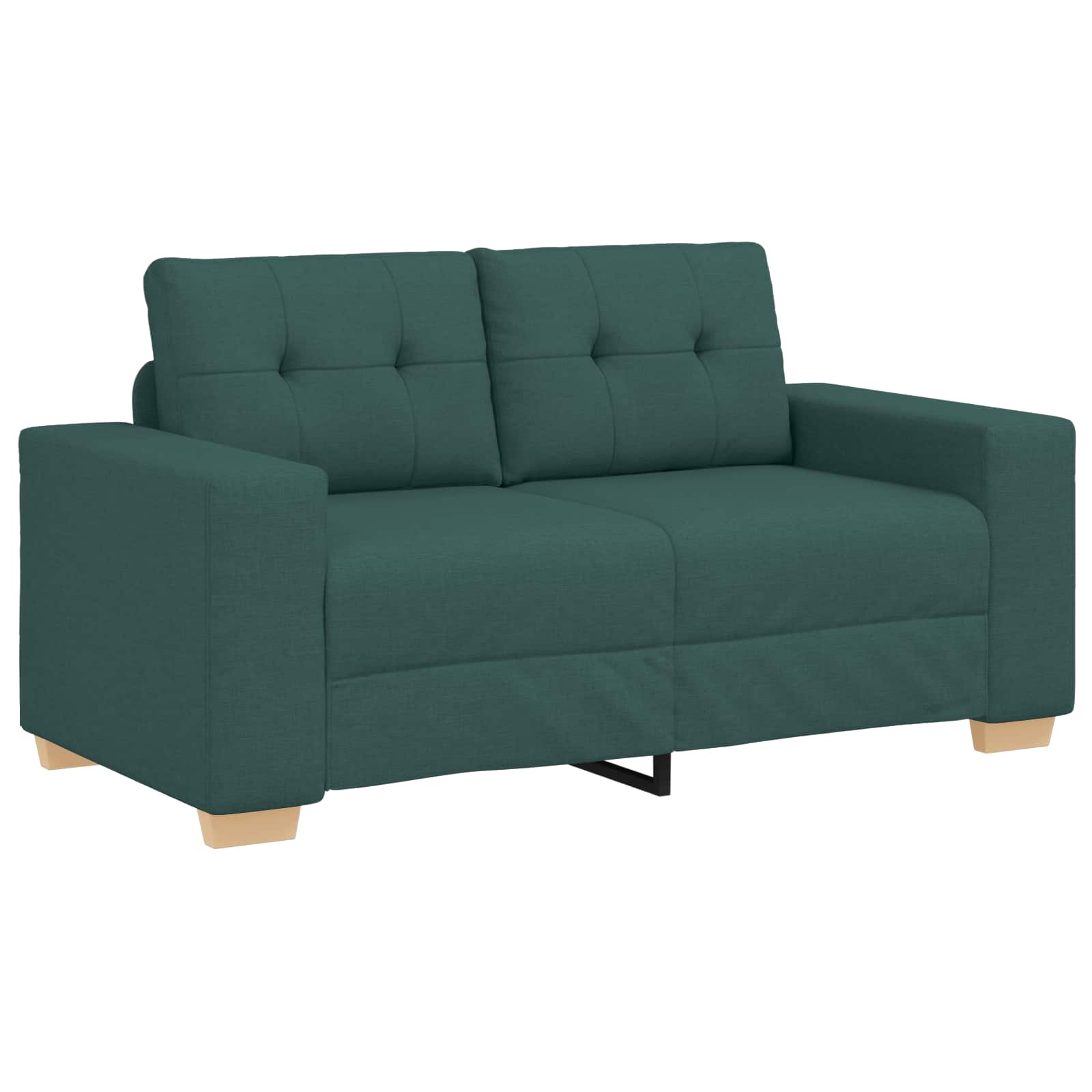 2-teiliges Sofa-Set mit Kissen, hellgrauer Stoff