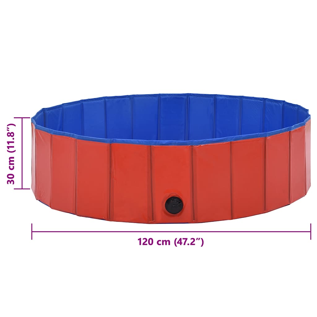 Hundepool Rot Ø200 x 30 cm Dicker PVC