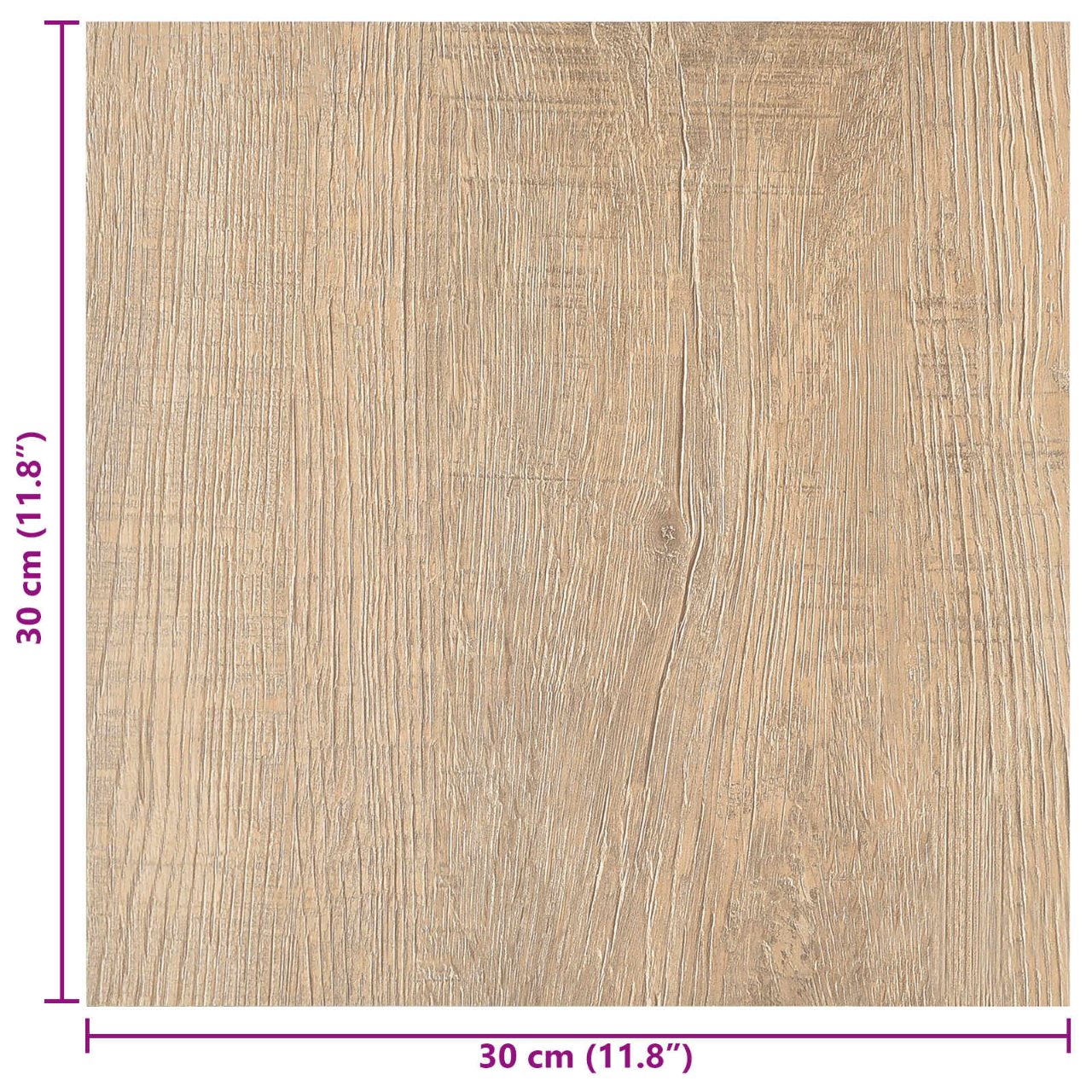 Selbstklebende Bodenplanken 30,5 x 30,5 cm 20 pcs PVC Betongrau