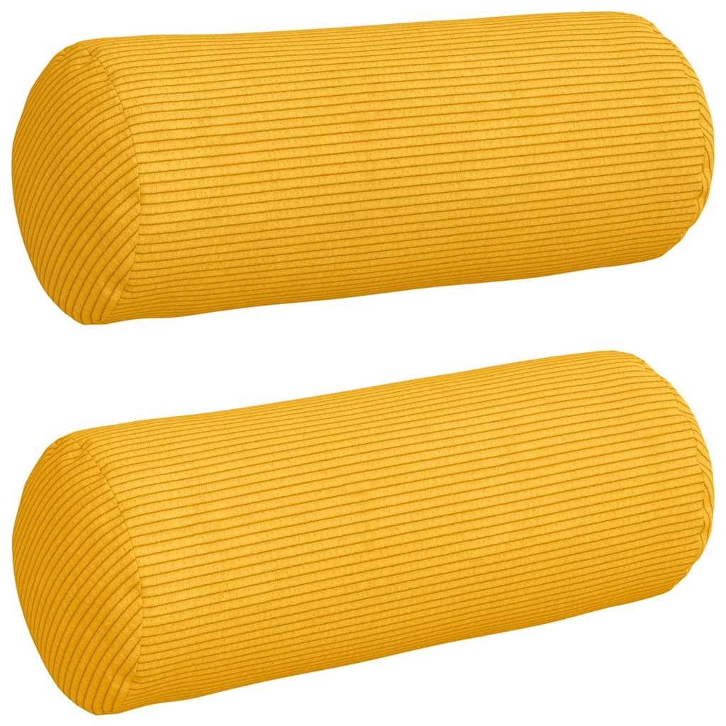 Bolsterkissen 2 pcs Hellgrau Ø 15 x 40 cm Cordstoff