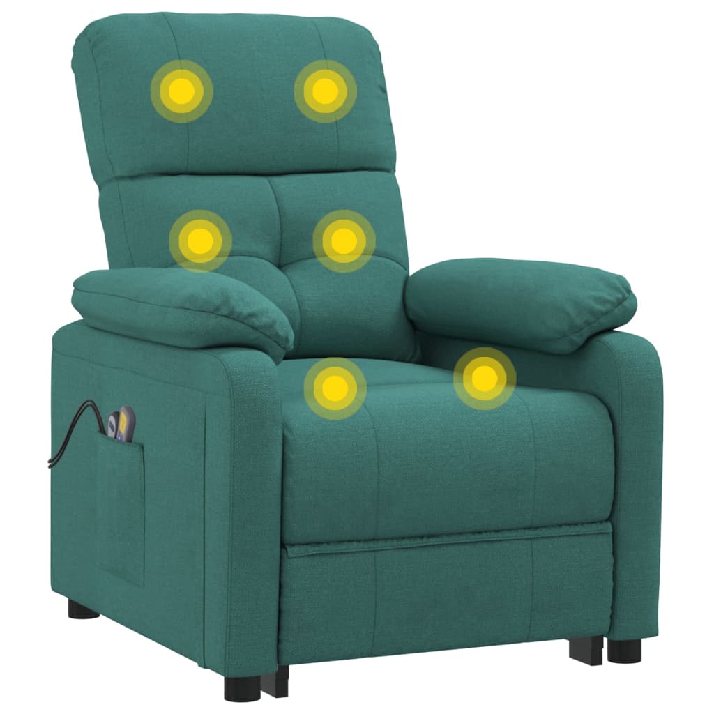 Massagesessel Elektrisch Dunkelgrau Stoff
