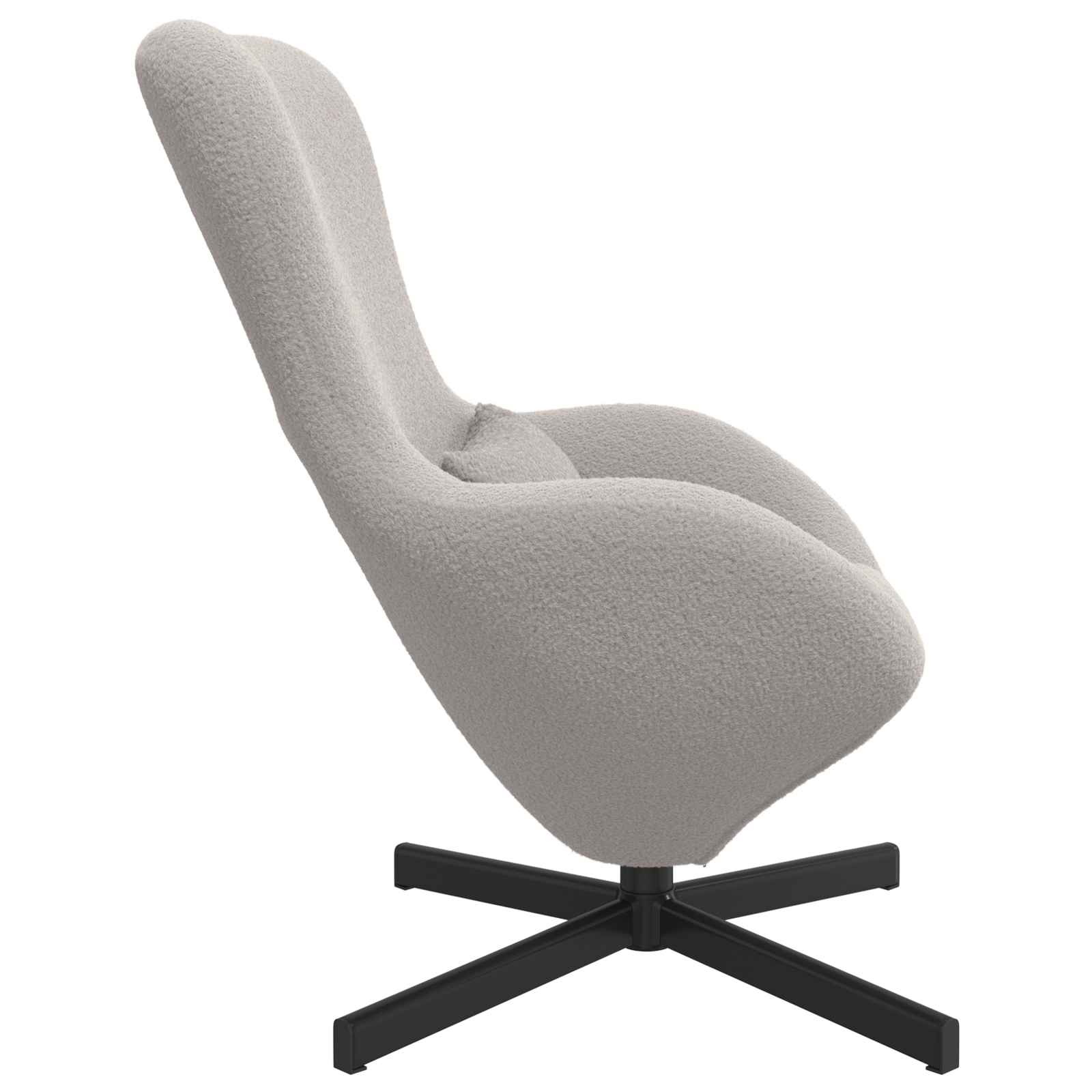 Eiersessel Hellgrau 63 x 73 x 90 cm Stoff